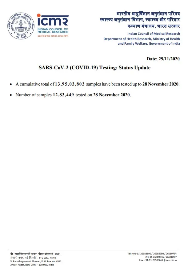 india coronavirus samples tested icmr peoples 